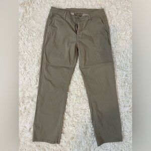 Adriano Goldschmied Pants Mens 32Rx28 Lux Khaki tailored trainers Straight Leg